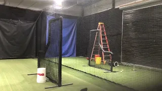 Batting cage netting installed