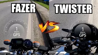 TWISTER vs FAZER - 0 a 100 - Aceleração 0 a 1000m