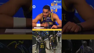 Jordan Poole on why he threw his mouthpiece at Steph Curry after the game 😂 | NBC Sports Bay Area