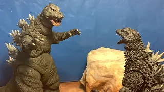 Showa godzilla vs kiryu Godzilla epic battle stop motion