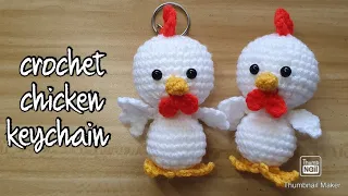 crochet chicken keychain tutorial / chicken amigurumi