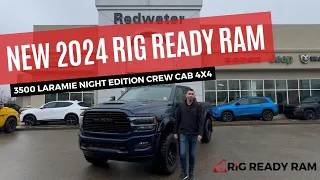 New 2024 Rig Ready Ram 3500 Laramie Night Edition Crew Cab 4x4 | Stock # RR31524 - Redwater Dodge