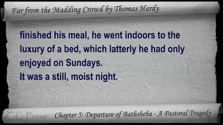 Chapter 05 - Far from the Madding Crowd by Thomas Hardy - Departure of Bathsheba