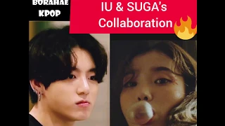 jungkook's reaction to iu (아이요) and SUGA's new song (Eight(에잇)) (edited )