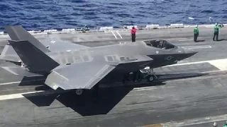 F-35C First Integrated Carrier Ops Aboard USS Lincoln