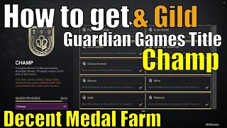 How to Get & Gild the Champ Title (Guardian Games) FAST PLATINUM MEDALS | Efficient Farm | Reveler