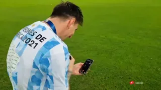 Messi Copa America win celebrations reaction to Argentina vs Brazil 1-0 #messi #CopaAmericaFinal