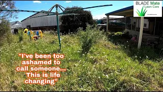 LIFE CHANGING yard clean up (Tall grass cutting with Victa Slasher)