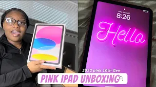 ✨PINK✨ IPad (10th Generation )UNBOXING & SET UP 💗