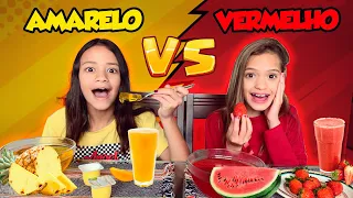 EATING YELLOW VS RED FOOD FOR 24 HOURS