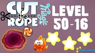 Cut the Rope Magic - Wizard's Secret Riddle Level 50-16 (3 stars)