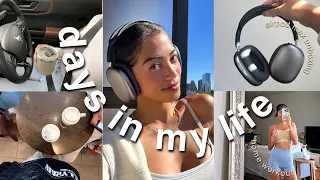 DAYS IN MY LIFE 🎧 airpod max unboxing, trader joes haul, new apartment additions, + working out!