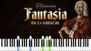 Fantasia TWV 33:8 - Telemann | Piano Tutorial | Synthesia | How to play