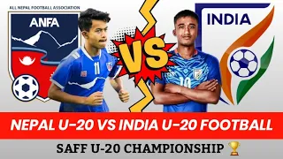 Nepal Vs India | Nepal Vs India Football Live | SAFF U-20