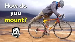 How to get on a bike