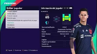 Renato Huerta U de Chile PES 2021