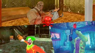 Chainsaw Endings | Scary Killer vs Leather Face vs Scary Clown