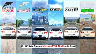 Nissan GT-R Skyline Comparison in FH5, FH4, FH3, Motorfast, The Crew 2, NFS Unbound, NFS Heat, PC3