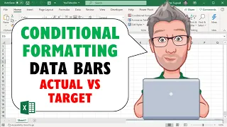 Excel Conditional Formatting Data Bars Actual vs Target -  % Progress Bar
