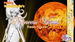 Painting the Most Dazzling✨ Princess Venus 💫🧡 Resin Figure for Sailor Moon's 30th Anniv. (Subt Esp)