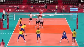 Volleyball USA - Brazil Amazing Full Match