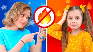 Eva and Mom Fire and Ice Playdate Adventure