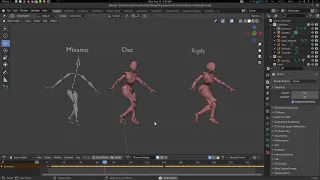 Retargeting Any Motion Capture Data in Blender From Mixamo BVH iClone to Rigify Daz3d or Custom Rig