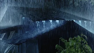 GET OVER INSOMNIA with Heavy Rain & Very Huge Thunder Sounds on Old Roof | Night Rain for Sleeping