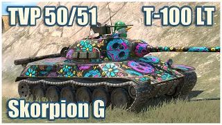 TVP T 50/51, T-100 LT & Skorpion G • WoT Blitz Gameplay