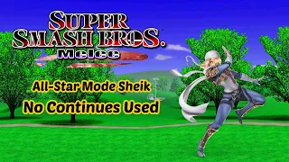 Super Smash Bros. Melee All-Star Mode on Normal with Sheik (No Continues Clear)