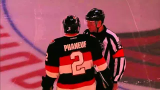 Gotta See It: Phaneuf bumps into Karlsson during pre-game skate