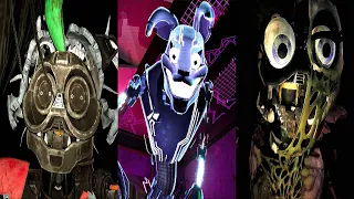 FNAF Security Breach Ruin DLC - All Bosses / Boss Fights & Ending