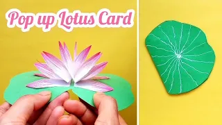 DIY Lotus pop up card / How to make a paper Lotus / easy Lotus flower / paper craft #shorts