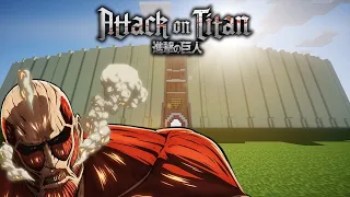 Building the Titan Wall of Attack on Titan in Minecraft!!