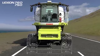 CLAAS LEXION 760 750 TERRA TRAC transport width