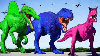 T-Rex Ranch I-Rex Breakout Dino Fight NEW Dinosaurs Color Fossil Finders Jurassic World Evolution