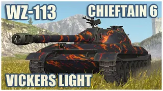 WZ-113, Chieftain Mk.6 & Vickers Light 105 • WoT Blitz Gameplay