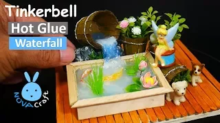 Hot Glue Waterfall Tutorial Tinkerbell KOI Ponds | Hot Glue DIY Life Hacks for Crafting Art #015