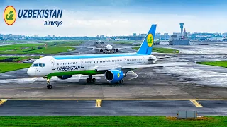 Ultra Rare Uzbekistan Airways Boeing 757-200 At Mumbai Airport