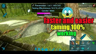 Ark Survival Evolved Mobile How to tame Pteranodon faster and easier 100% working 😱😯