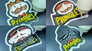 Pringles Logo Evolution Pancake Art