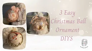 Transform Ordinary Christmas Balls to Shabby Chic Elegance! #shabbychic #flip #diy