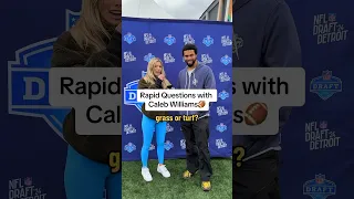 NFL Draft with Caleb Williams! Rapid Questions 🏈 #nfldraft #nfl #football #sports #shorts