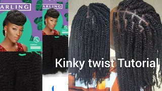 Kinky-twist tutorial with kinky extension#howto #hairstyle #tutorial