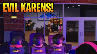 EVIL KARENS ROB THE JEWELRY STORE AFTER BUYING FAKE DIAMONDS! *HUGE SWAT BREACH* ER:LC RP (Roblox)