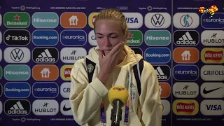 Magdalena Eriksson interview after Sweden got knocked out in the Euro semi-final