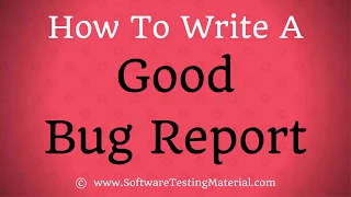 How To Write A Good Bug Report - Bug Report Template