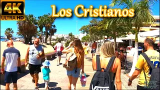 TENERIFE - LOS CRISTIANOS | See the Actual Atmosphere 🌞 Spectacular Weather 😎 4K Walk ● April 2023