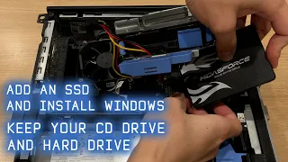 How to add an SSD to a Dell Optiplex 3020 SFF without removing the HDD or CD Drive