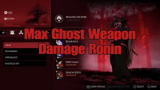 Max Ghost Weapon Damage Ronin Build Patch 2.18 | Ghost of Tsushima Legends